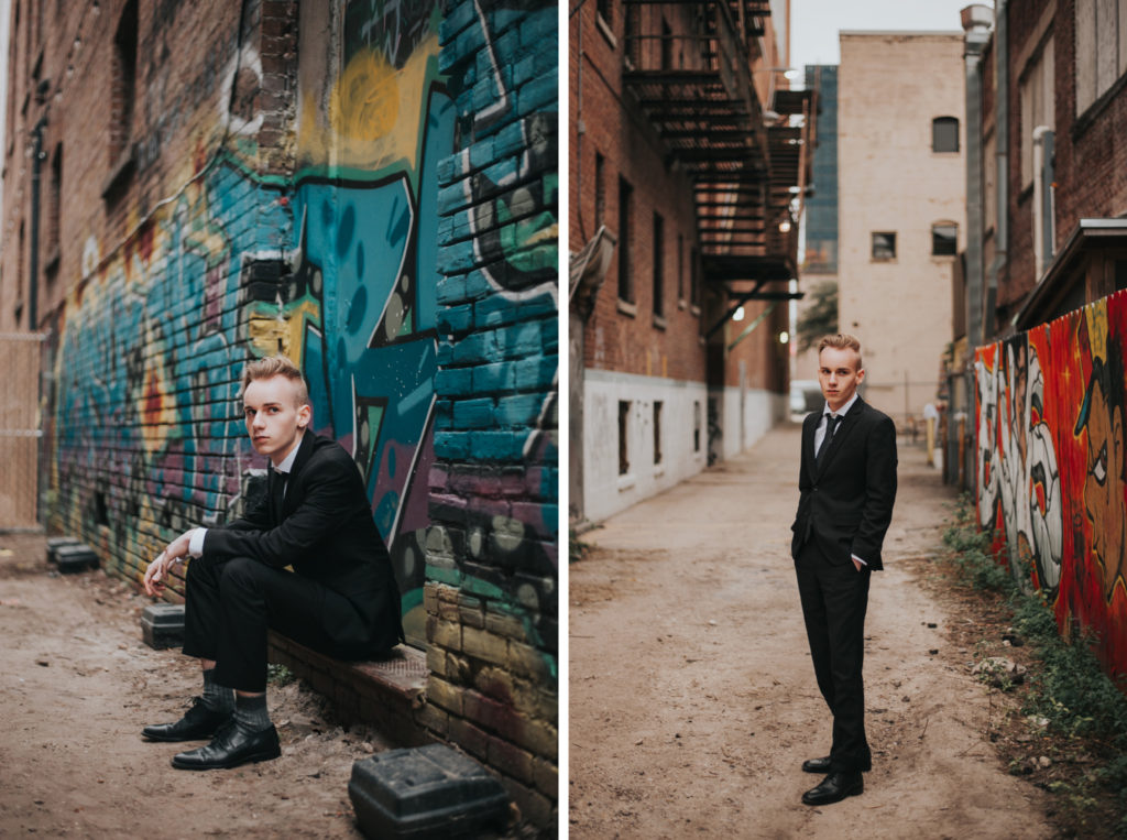 diptych of high school senior